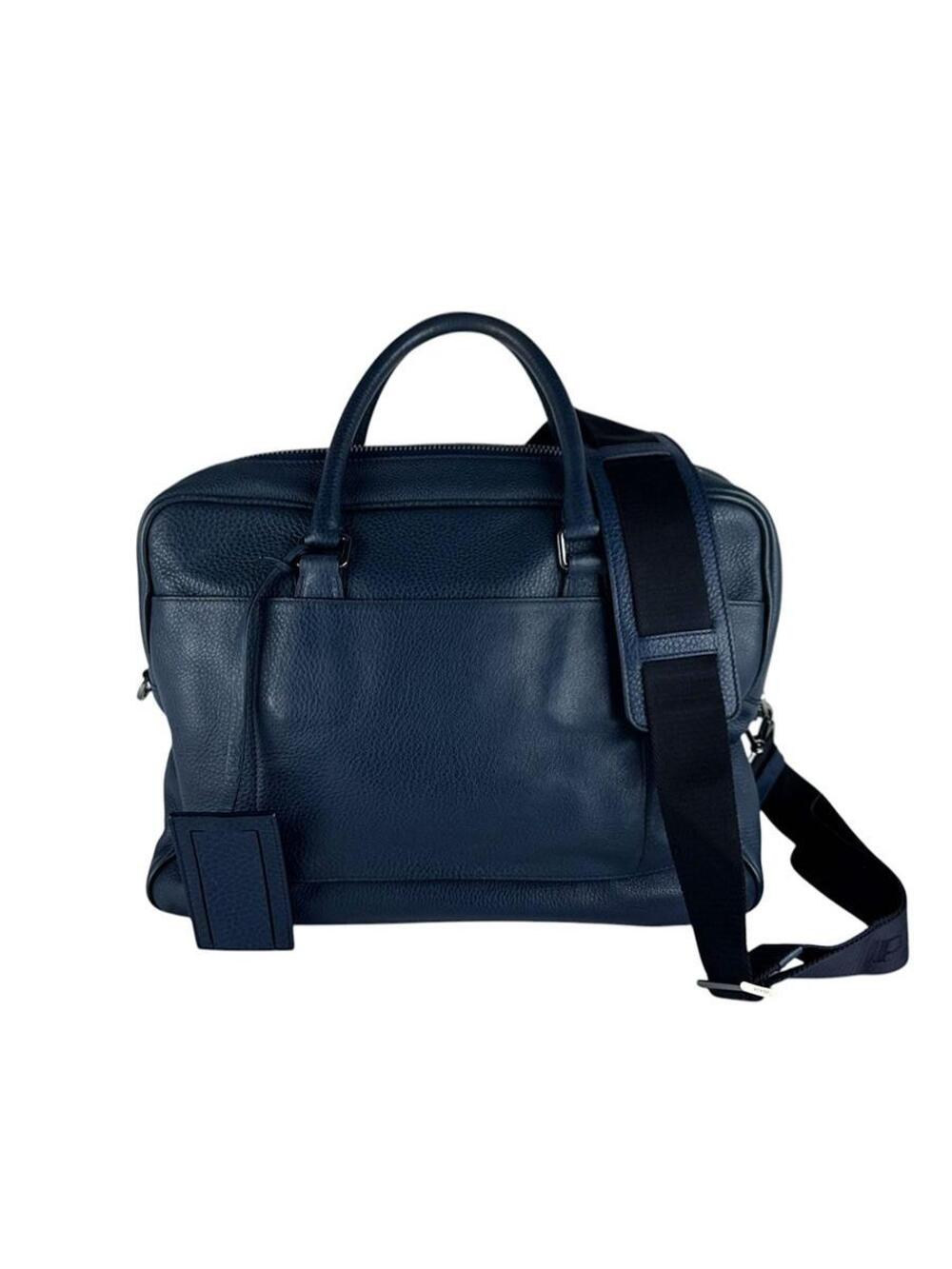 Auth Prada Handbag Shoulder Bag Navy #295329P38B